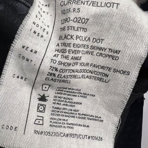 Current Elliott The Stiletto Polka Dot Jean Black - Picture 7 of 7